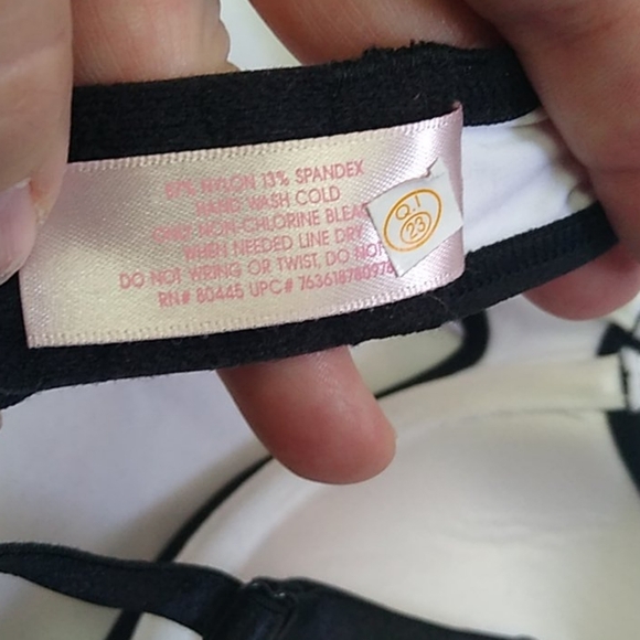 Candie's Padded Push-Up Bra, White + Black, Size 32A - Picture 8 of 8